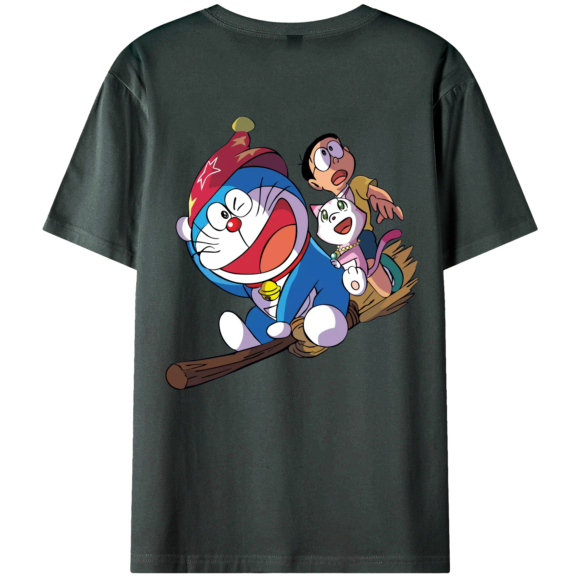 （画像用） ドラえもん Doraemon 綿100％ メンズ半袖Tシャツ（バックプリント） 通気性